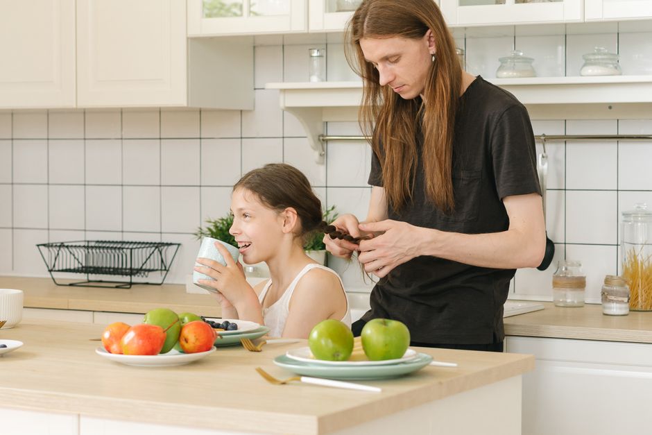 at the kitchen counter before breakfast weekday routine morning routine small habit lifestyle photo 2