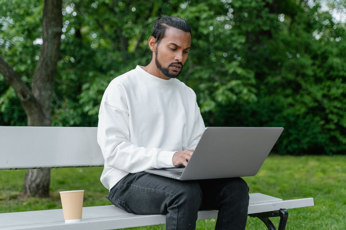 A Man using a Laptop · Free Stock Photo