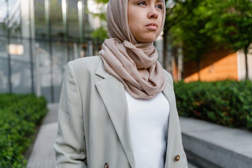 Woman in Corporate Attire and Hijab