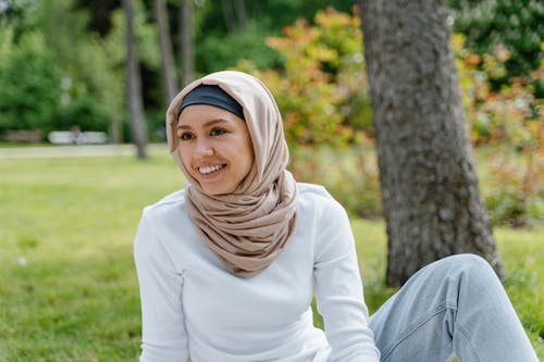 Woman in a Hijab Smiling