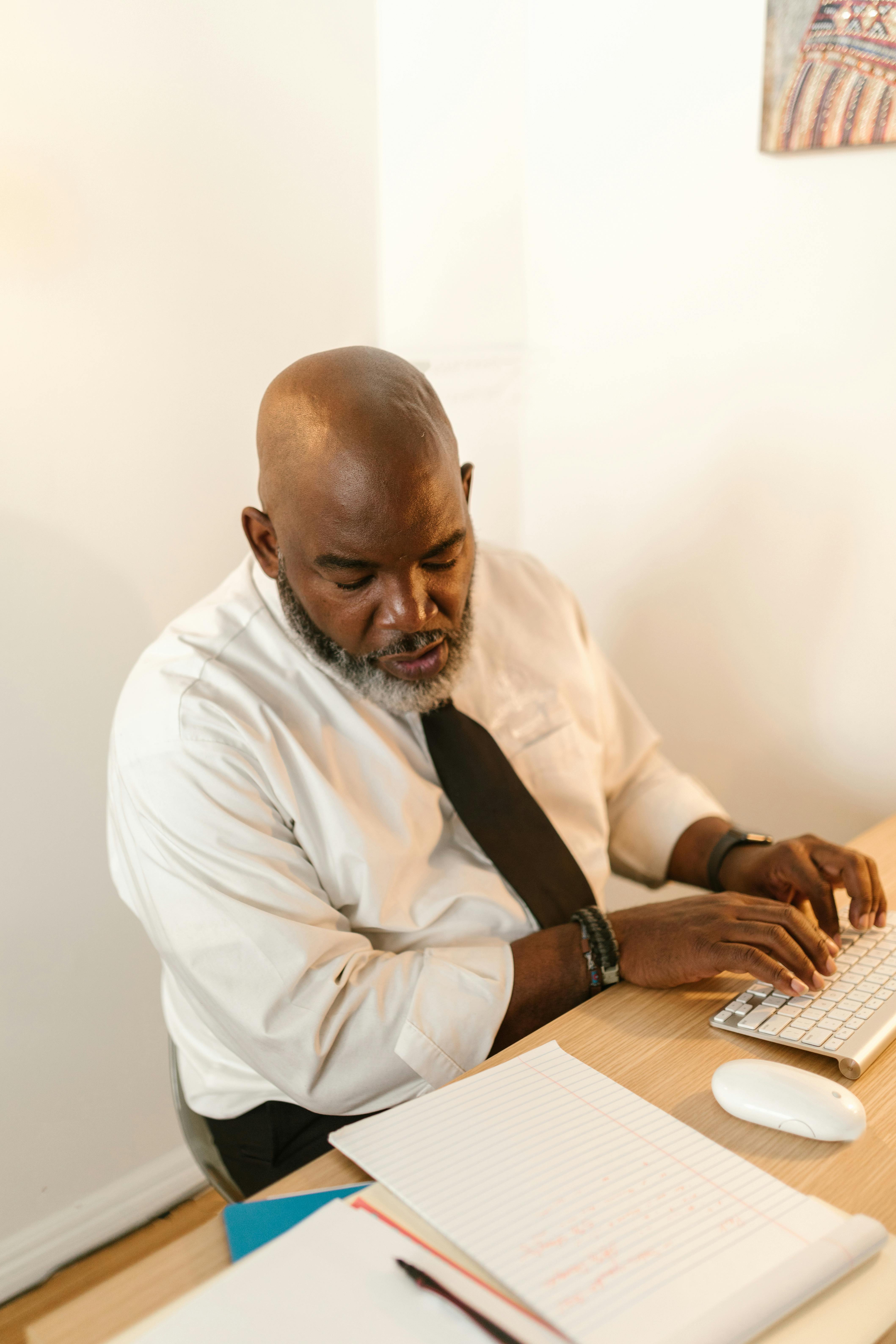 Man with Bag in Office · Free Stock Photo