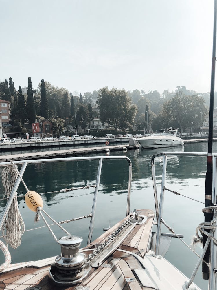 Front Of The Boat On Water