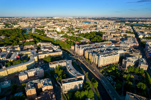 Aerial View of a Cityscape