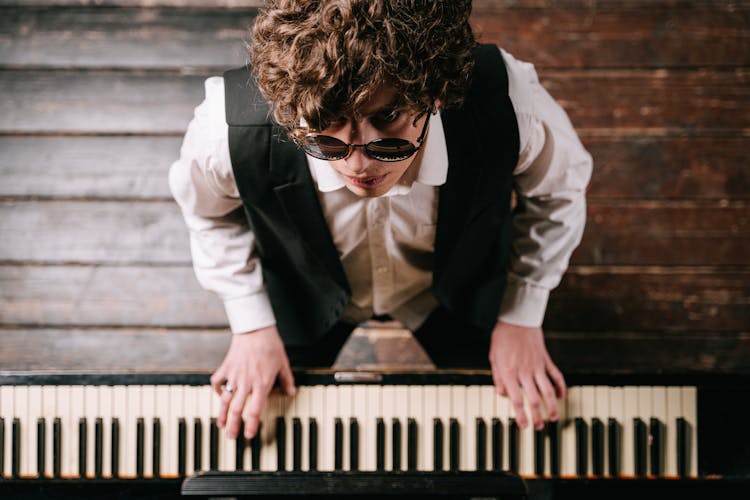 Blind Man Playing The Piano