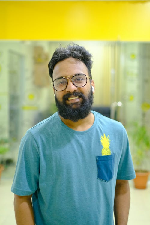 Portrait of Smiling Man with Beard