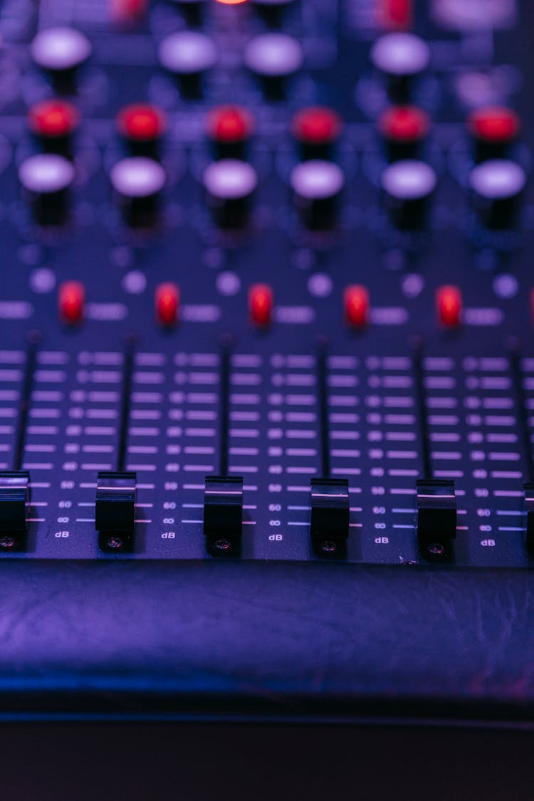 Controls Of Audio Mixing Console