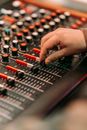 Person Playing Audio Mixer in Close Up Photography
