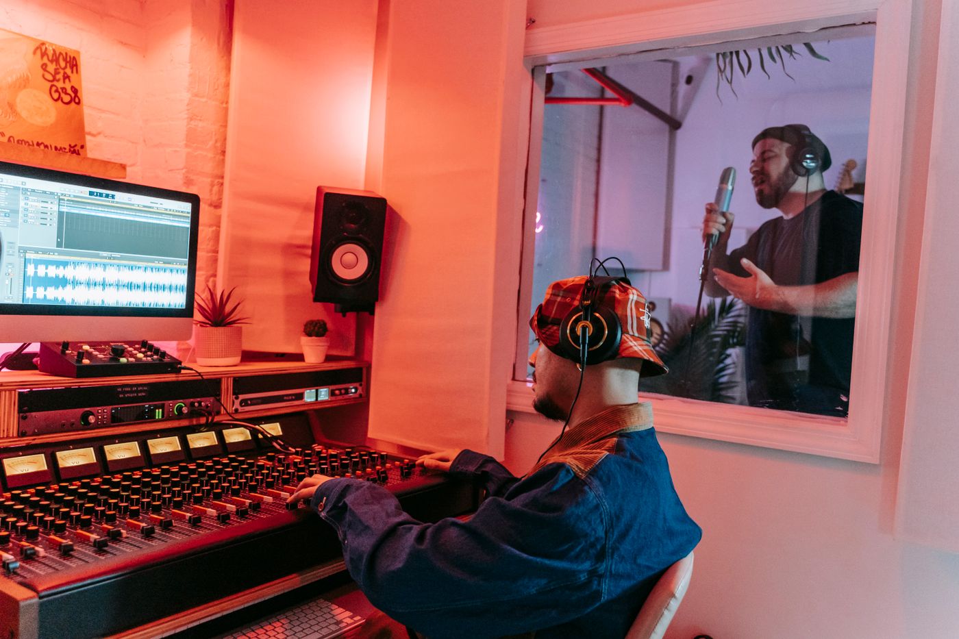 Sesión profesional de grabación en estudio