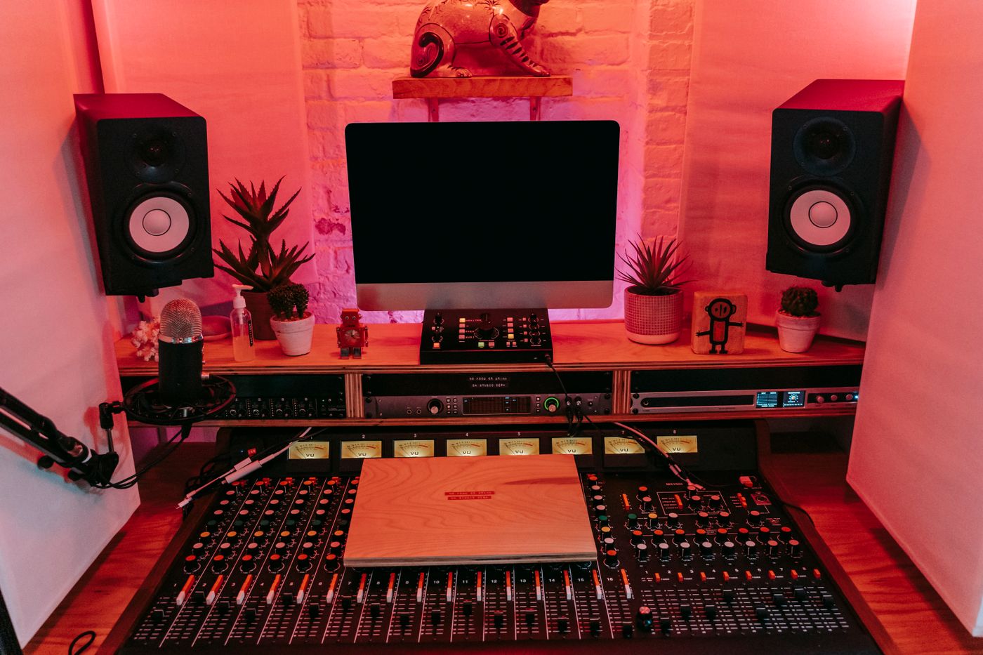 Professional recording studio mixing console