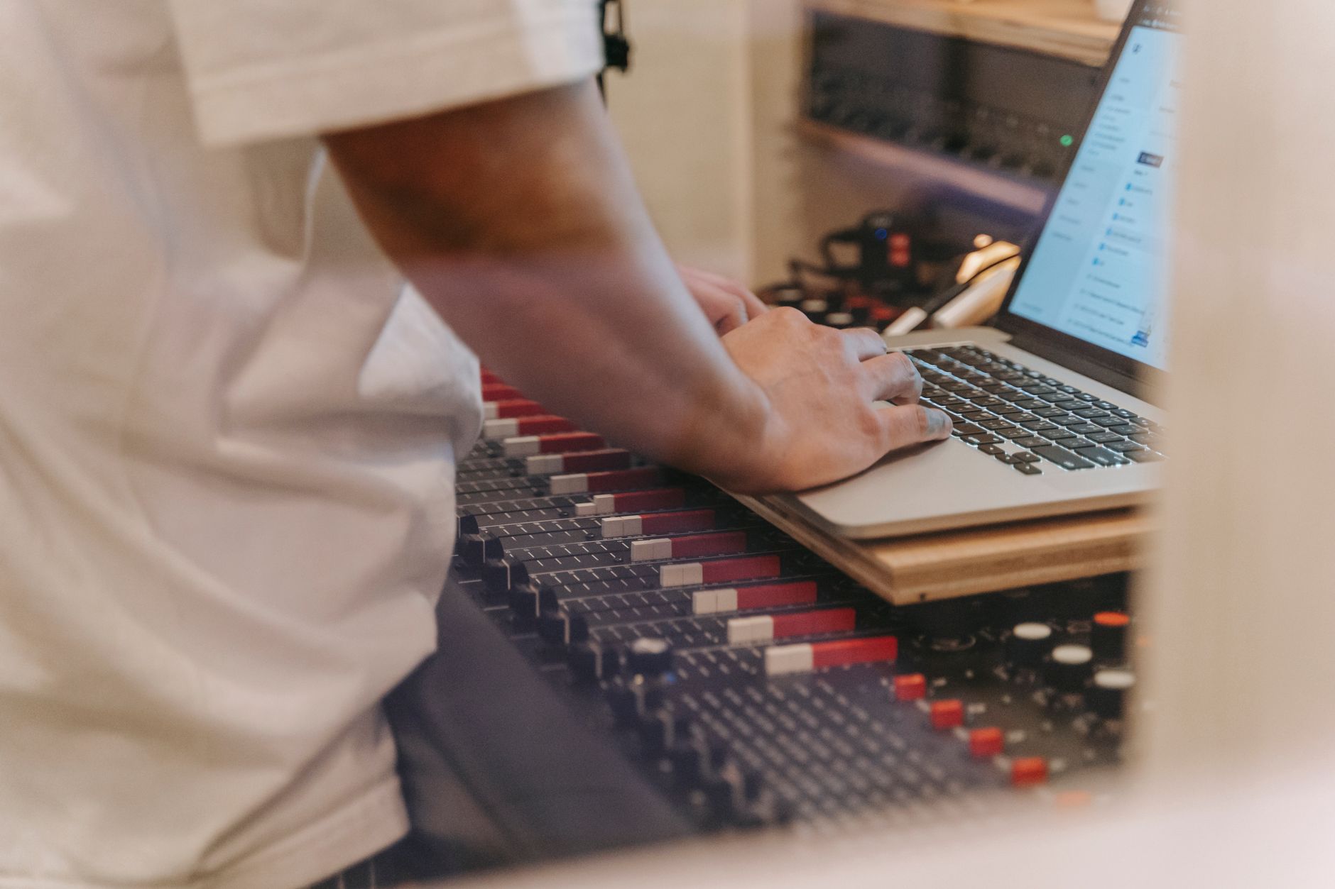 Email Loop Trap Studio desk with email screen and coiled cable showing looping someone in