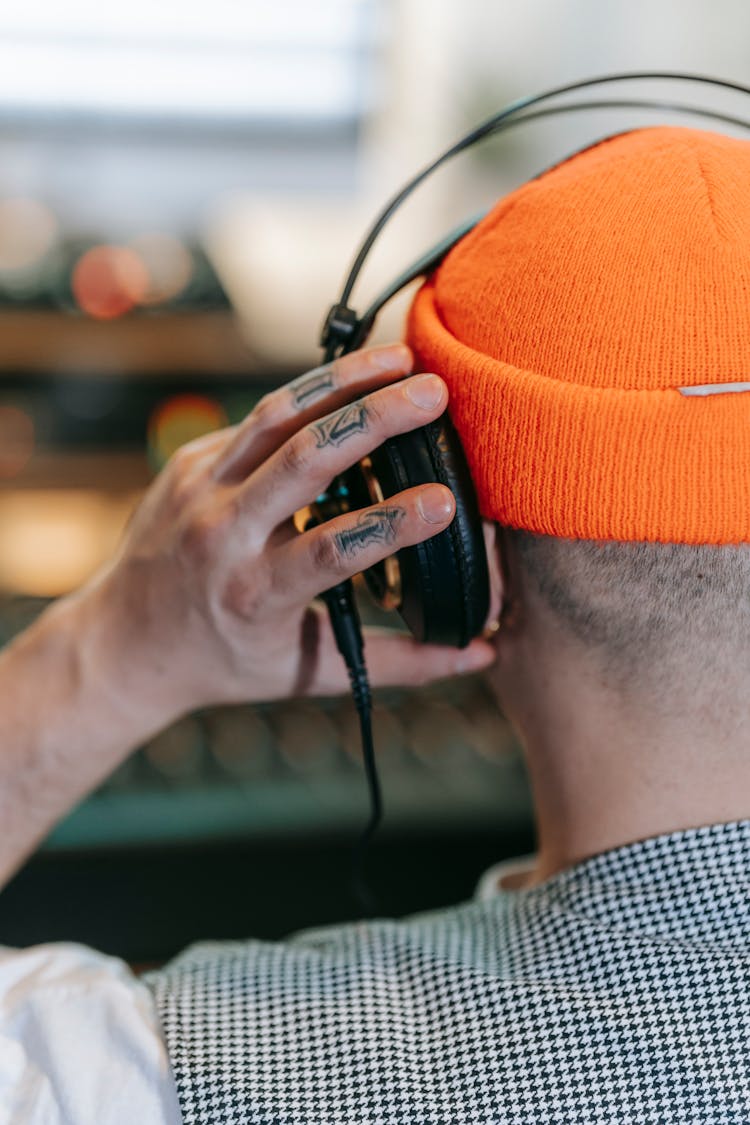 A Person Wearing A Headphones