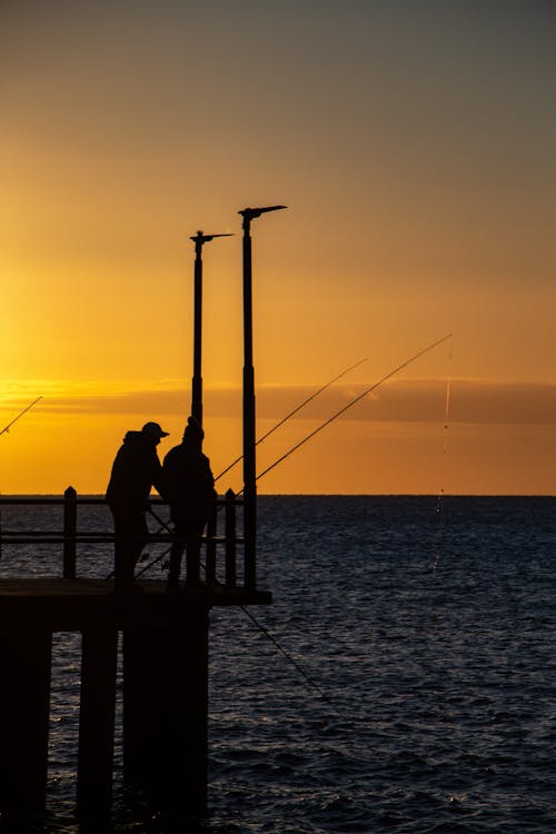 Man Fishing While Sitting on Chair · Free Stock Photo