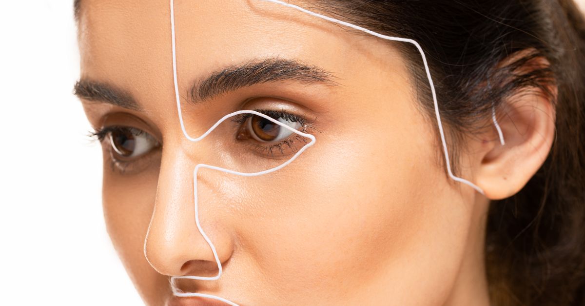 I Line Face Lines over Woman Face · Free Stock Photo