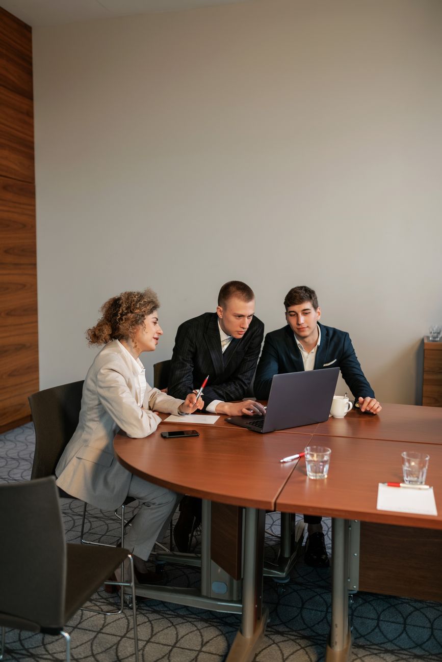 Senior team in a working session