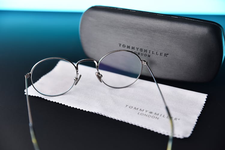 A Close-Up Shot Of Branded Eyeglasses