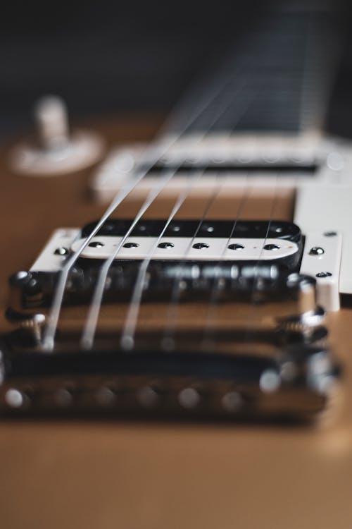 Free Close Up Photo of Guitar Strings Stock Photo