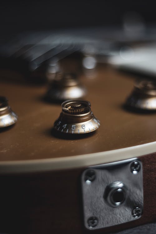 Free Gold Color Guitar Knobs Stock Photo