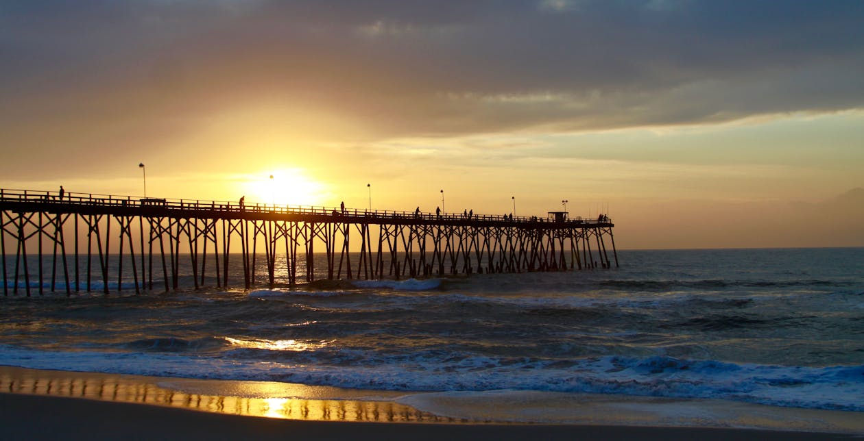 Free stock photo of north carolina, ocean, pier