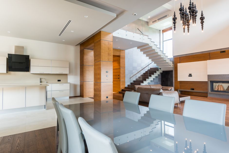 Photo by Max Vakhtbovych on Pexels Explore this stylish modern living area with elegant design and spacious open-plan interior. - Photo by Max Vakhtbovych on Pexels