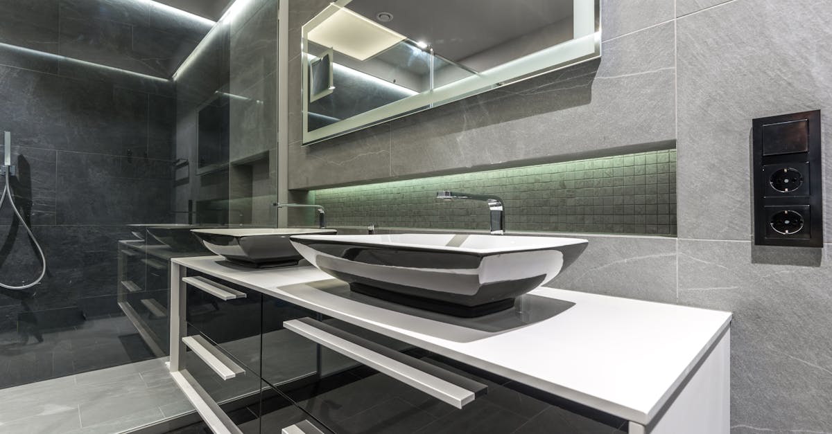 Smart Mirror With Built-in Lighting And Anti-fog Capabilities In A Modern Bathroom