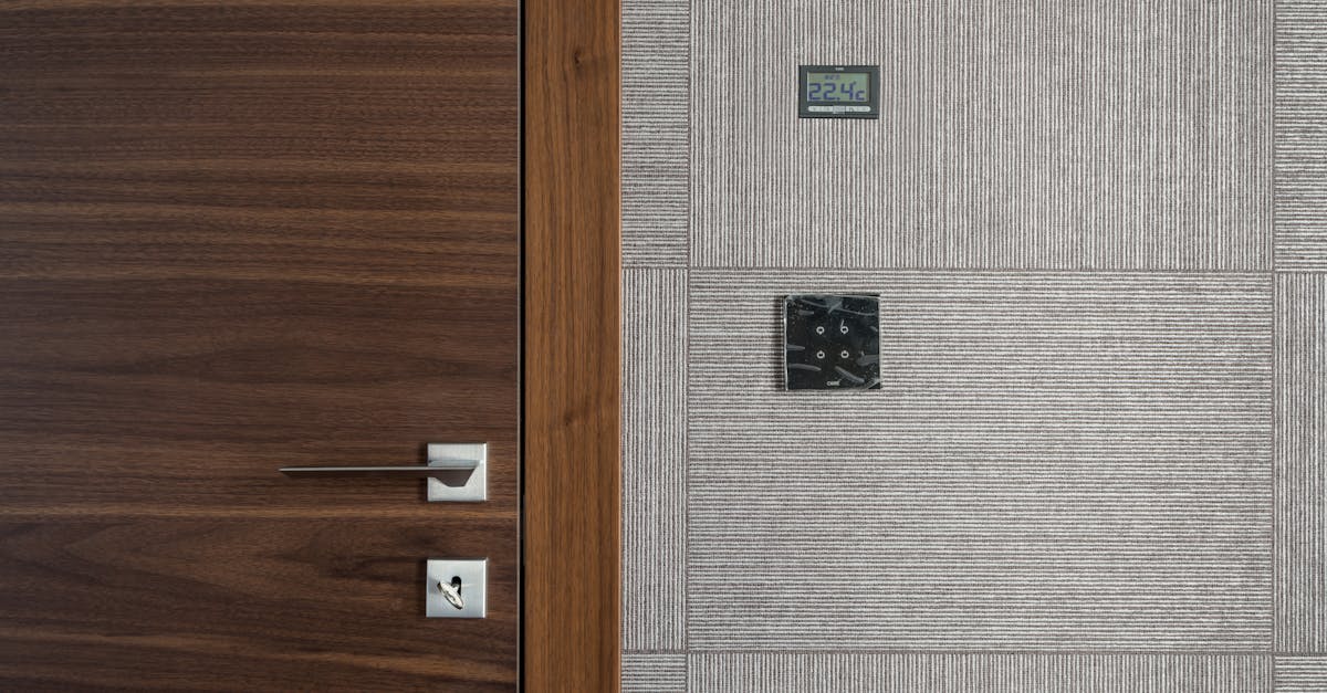 Close-up of a Light Switch and a Temperature Displayed on a Plate Next to the Front Door