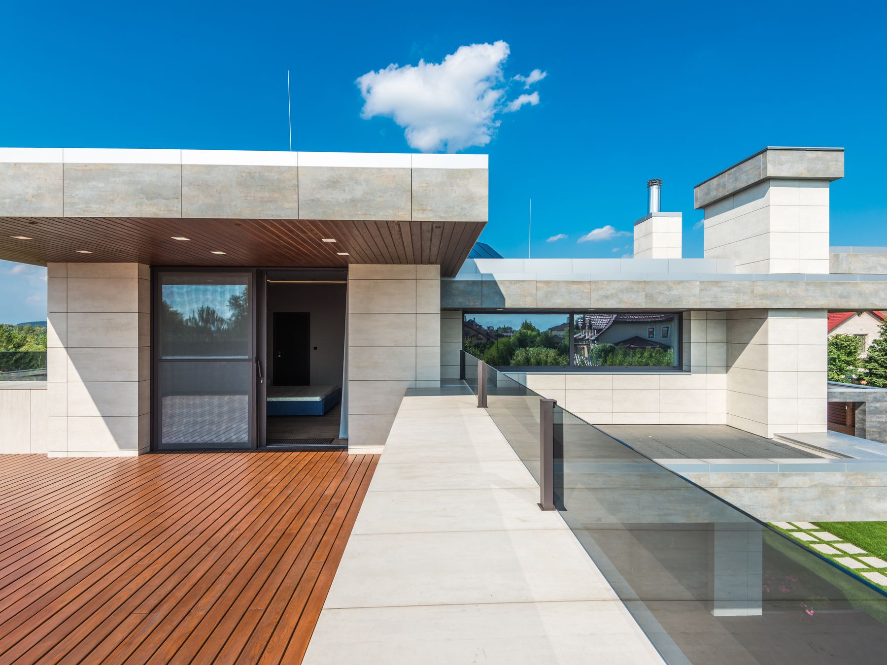 Exterior Painting in Longlands — walls rolled to an even, flat finish