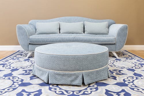 Gray Cushioned Sofa