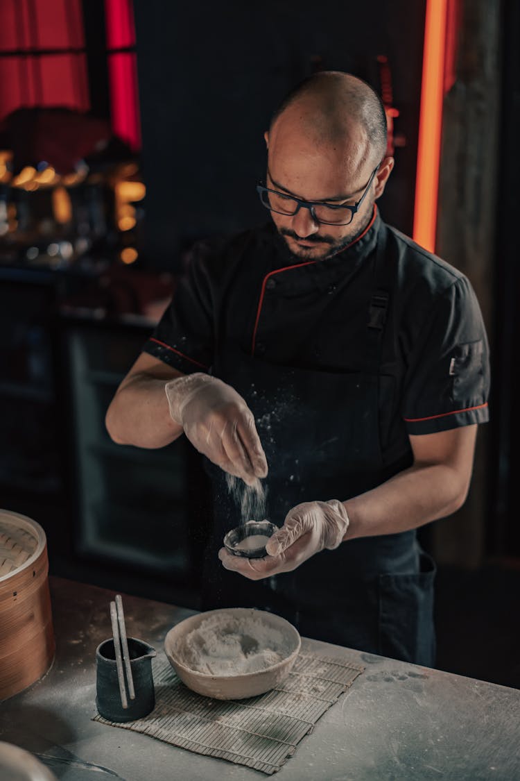 Man Making A Dumpling