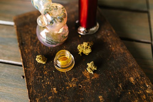 Free Cannabis Buds and Dab Stock Photo