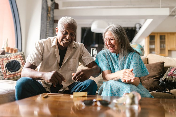 Elderly Couple Making A Joint 