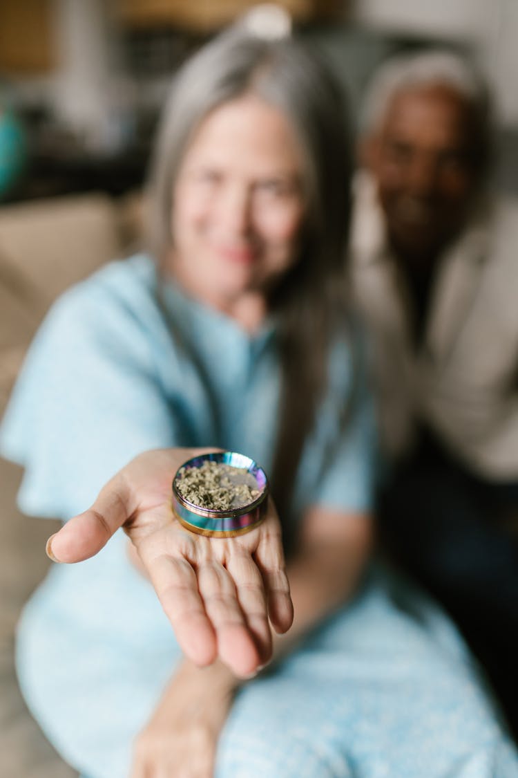 A Person Holding Cannabis