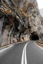 Gray Concrete Road Between Rocky Mountain
