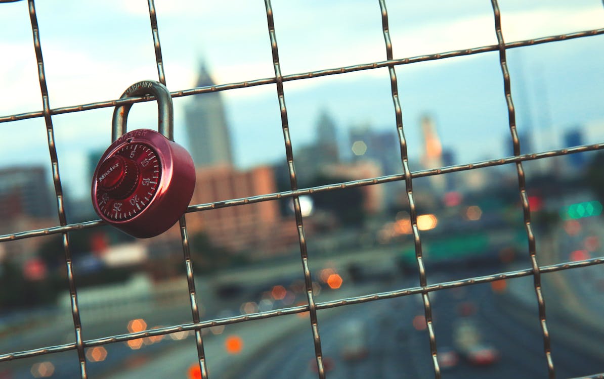 Free Key on Railings in Shallow Focus Lens Stock Photo