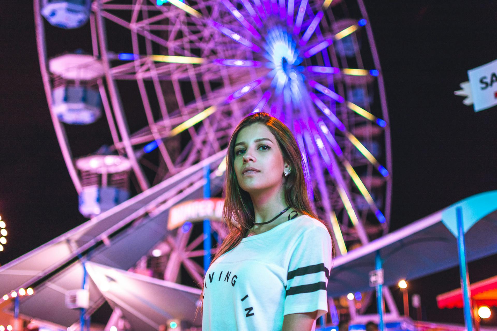 Low-angle Photography of Female on Carnival