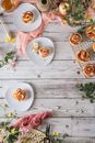 White Ceramic Plate With Cookies on Table