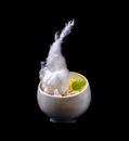 White Ceramic Bowl With Egg