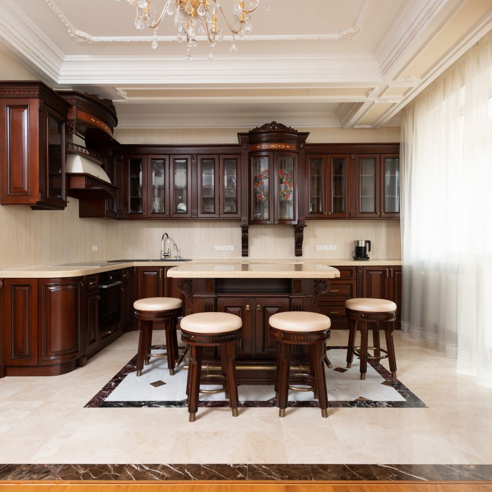 Kitchen Spraying in South Wimbledon — woodwork brushed to a crisp, smooth line