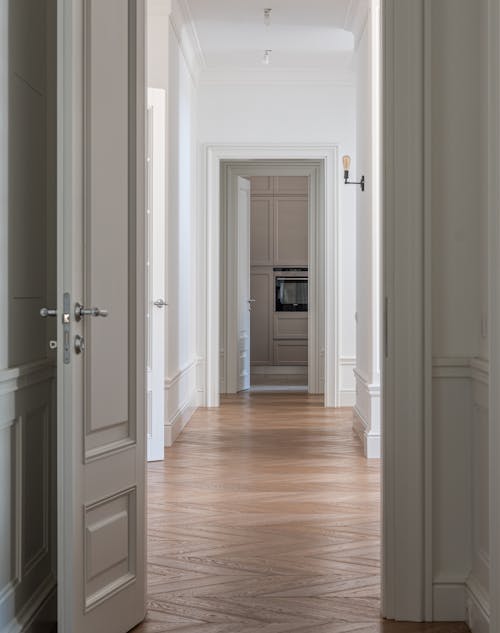 White Painted Walls in the Hallway 