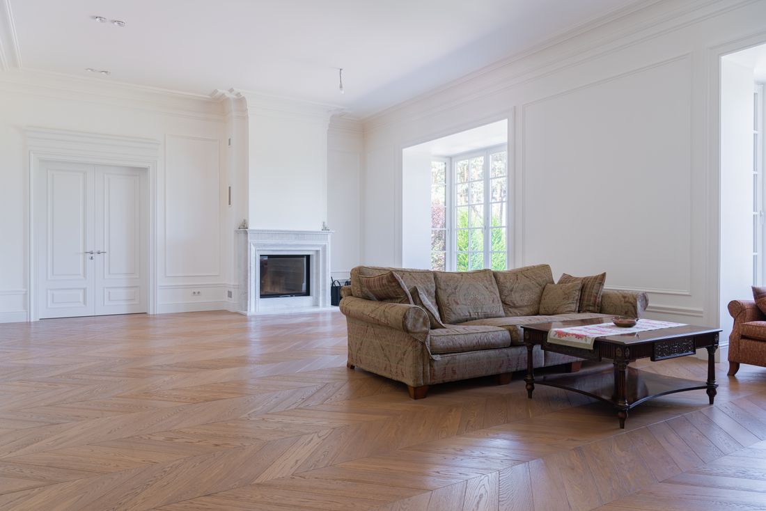 A beautifully restored wooden floor in a finished room