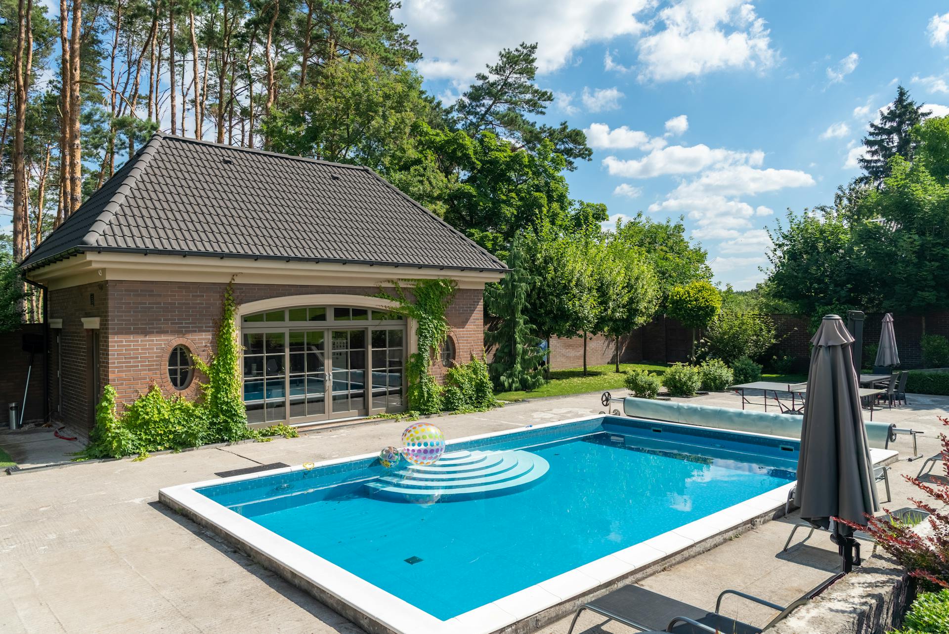 Patio Swimming Pool in Summer