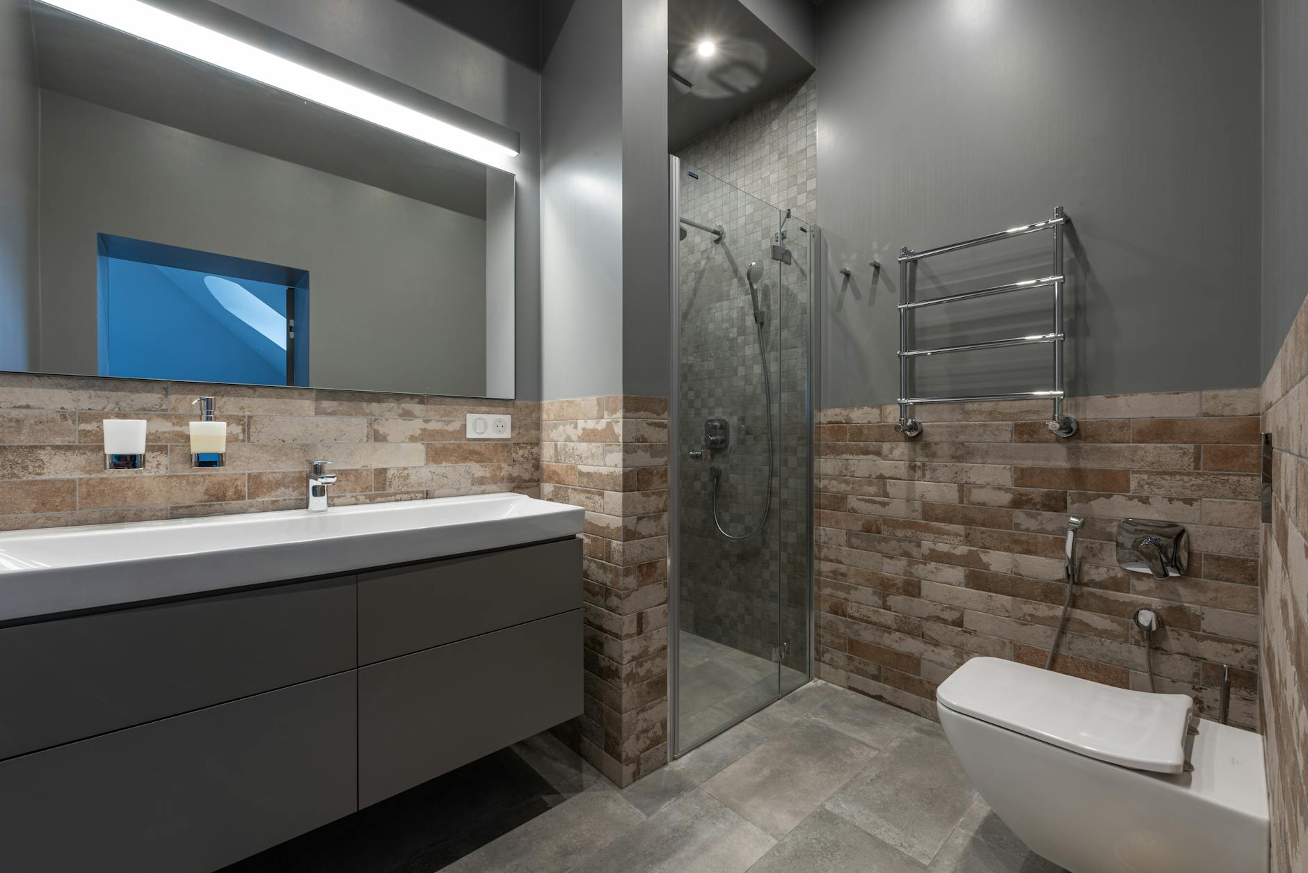 Slate Texture Porcelain Bathroom Tile