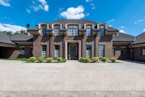 A Facade of a Brown House