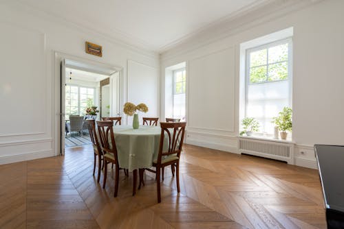 Empty Dining Table Inside the House