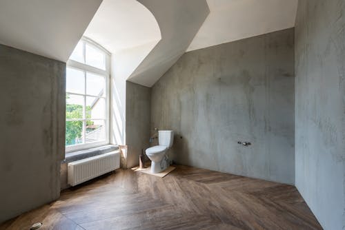 White Ceramic Toilet in the Bathroom