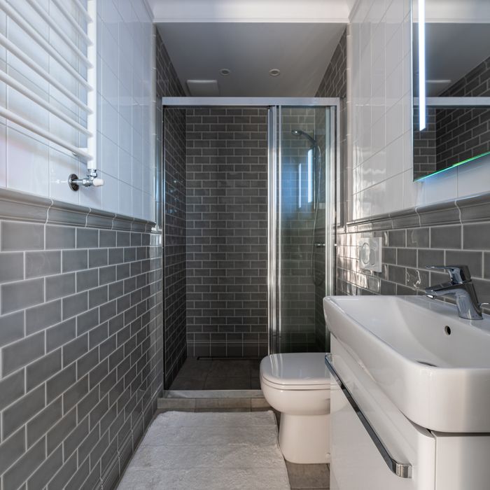 Bathroom flooring Stanton CA large format porcelain tile