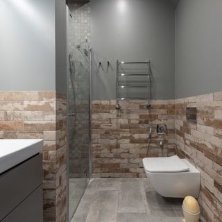 Uneven bathroom floor surface