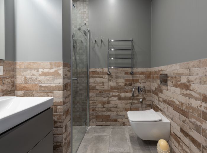 Large format tile flooring