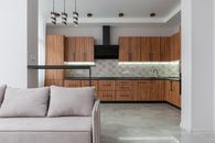 White and Brown Wooden Kitchen Cabinet