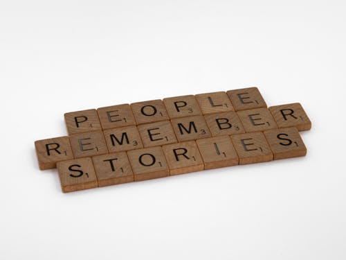 Brown Wooden Letter Tiles on White Surface