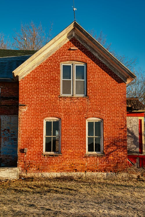 Brown Brick Wall House